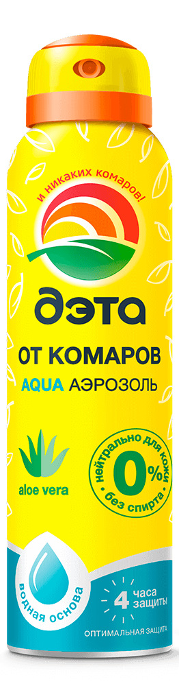 

ДЭТА Aqua Аэрозоль от комаров 4 часа защиты 150 мл