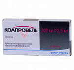 Коапровель таблетки покрытые пленочной оболочкой 300 мг+12,5 мг 28 шт.