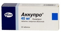 Аккупро таблетки покрытые пленочной оболочкой 40 мг 30 шт.