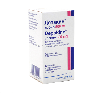 Депакин Хроно таблетки покрытые оболочкой пролонгированного действия 500 мг 30 шт.