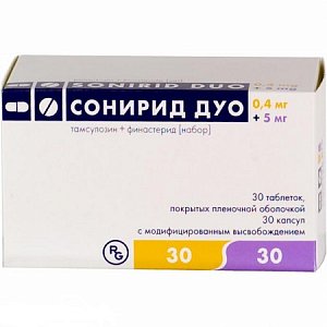 Сонирид Дуо набор капсулы 0,4 мг 30 шт. + таблетки покрытые пленочной оболчокой 5 мг 30 шт.