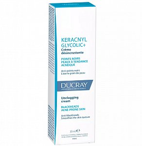 Ducray [Дюкрэ] Keracnyl Glycolic+ Крем очищающий матирующий от черных точек и жир. блеска 30мл