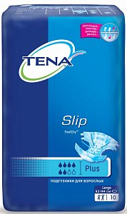 Tena Slip Plus Подгузники для взрослых L 10 шт. (96-144см)