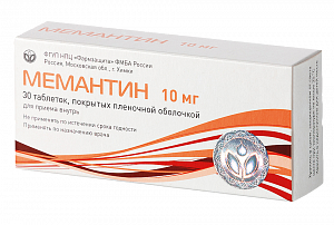 Мемантин таблетки покрытые пленочной оболочкой 10 мг 30 шт. Фармзащита НПЦ