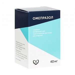 Омепразол лиофилизат для приготовления раствора для инфузий 40 мг флакон 1 шт. Фермент