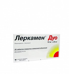 Леркамен Дуо таблетки покрытые пленочной оболочкой 10 мг+20 мг 28 шт.