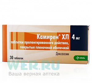 Камирен XЛ таблетки пролонгированного действия покрытые пленочной оболочкой 4 мг 30 шт.