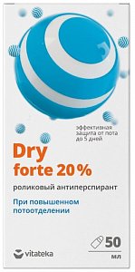 Vitateka Драй форте ролик при повышенном потоотделении 20% 50мл