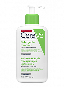 CeraVe Крем-гель очищающий увлажняющий для нормальной и сухой кожи лица и тела 236 мл
