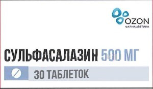 Сульфасалазин таблетки 500 мг 30 шт. Озон