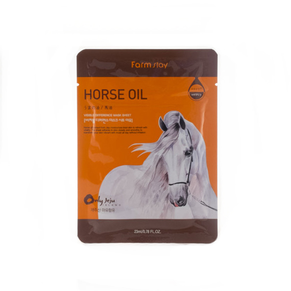 для лица с лошадиным маслом 23 мл visible difference mask sheet