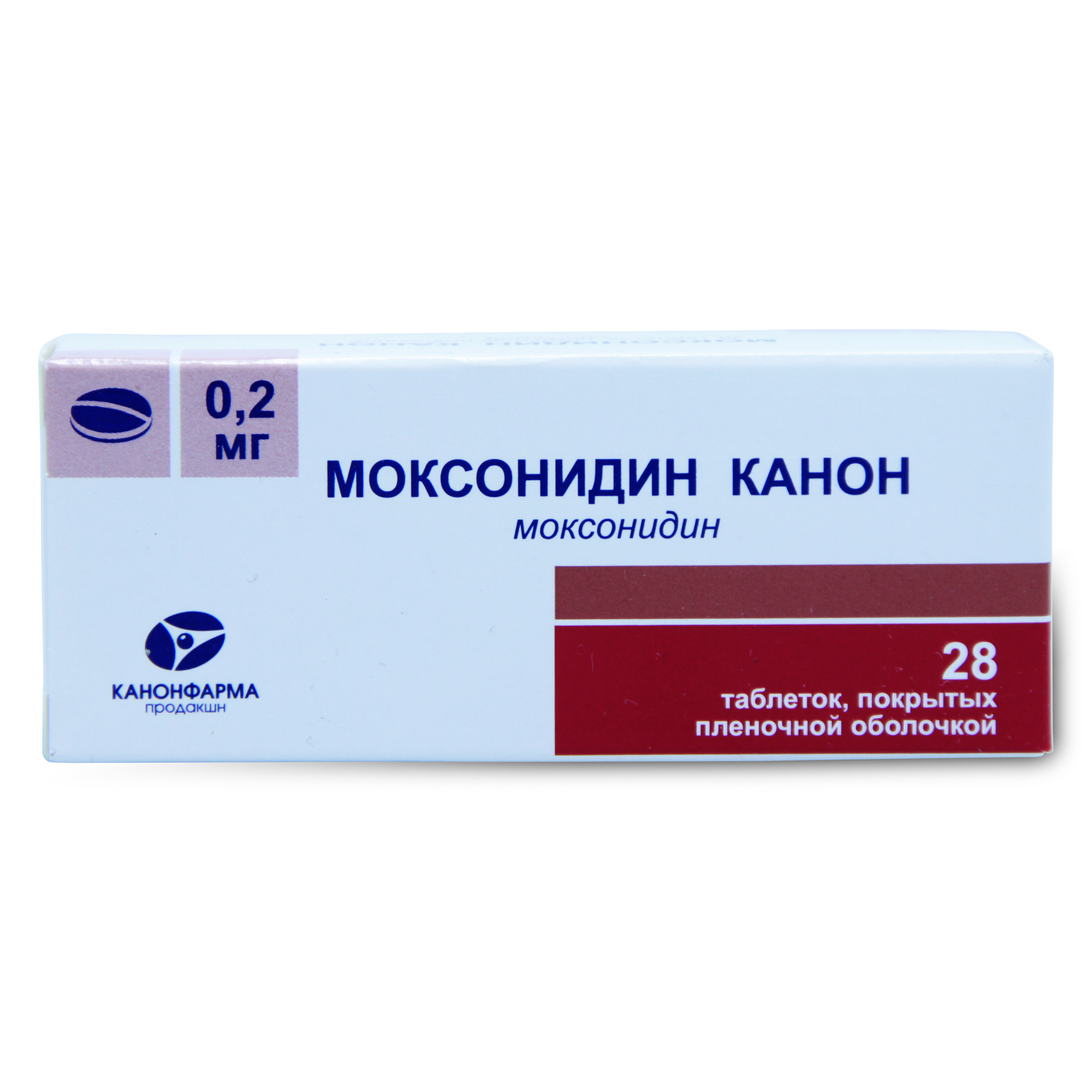 Купить Моксонидин Канон таблетки покрытые пленочной оболочкой 0, 2 мг 28 шт., Канонфарма продакшн ЗАО