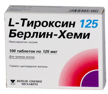L-Тироксин 125 Берлин-Хеми таблетки 125 мкг 100 шт., Berlin-Chemie/A. Menarini [Берлин-Хеми/А. Менарини]  - купить со скидкой