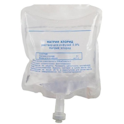 раствор для инфузий 0,9% 400 мл ПЭ