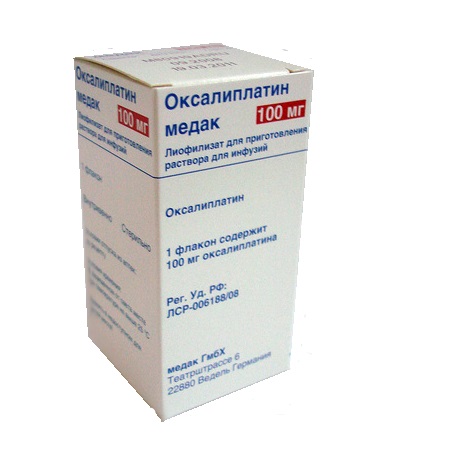 Оксалиплатин Медак лиофилизат приготовления раствора для инфузий 100 мг флакон 1 шт.