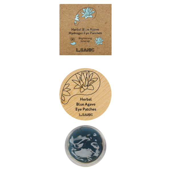 l`sanic Патчи гидрогелевые для кожи вокруг глаз с экстрактом голубой агавы 60 шт.