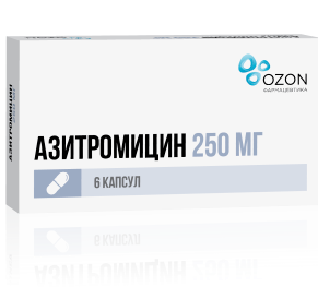 Азитромицин капсулы 250 мг 6 шт. Озон