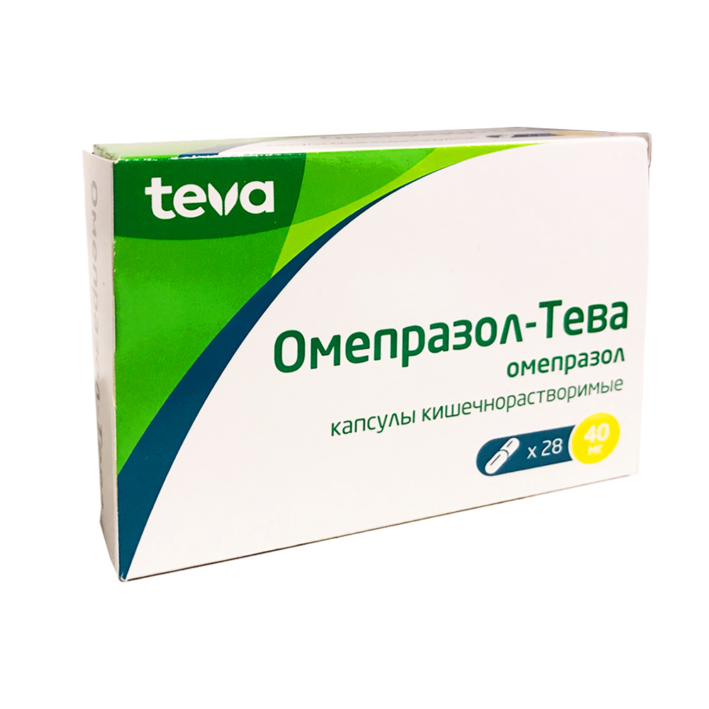 Омепразол-Тева капсулы кишечнорастворимые 40 мг 28 шт.