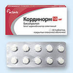 Кординорм таблетки покрытые пленочной оболочкой 10 мг 30 шт.