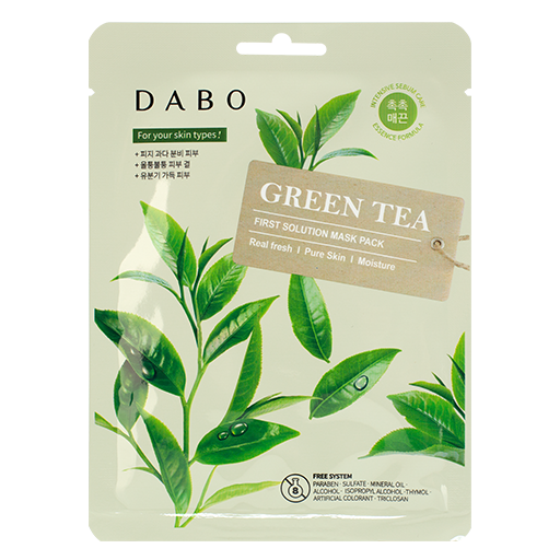 DABO Маска тканевая для лица с экстрактом зеленого чая 23г