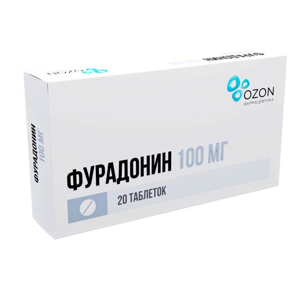 Фурадонин таблетки 100 мг 20 шт. Фурадонин таблетки 100 мг 20 шт.