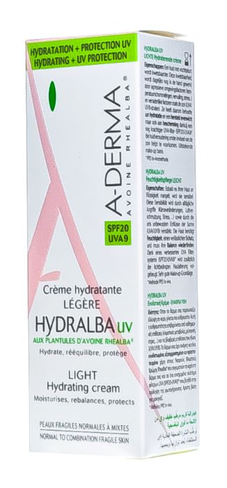 a-derma hydralba uv Крем легкий увлажняющий 40мл
