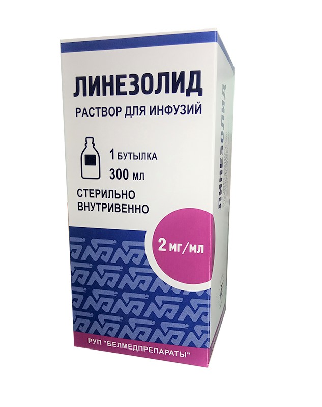 Линезолид раствор для инфузий 2 мг/мл флакон 300 мл