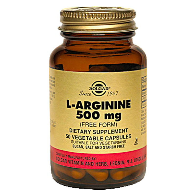 Солгар l-Аргинин таблетки 500 мг 50 шт. (БАД)