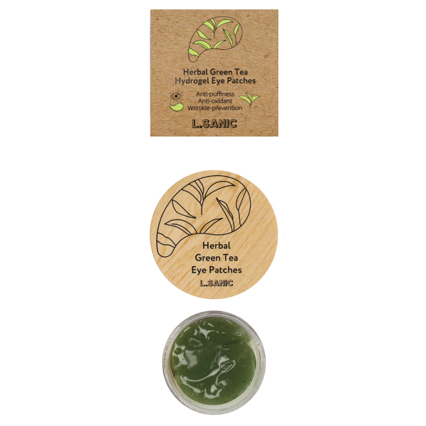 l`sanic Патчи гидрогелевые для кожи вокруг глаз с экстрактом зеленого чая 60 шт.