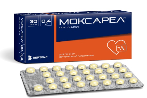 Моксарел таблетки покрытые пленочной оболочкой 0,4 мг 30 шт.