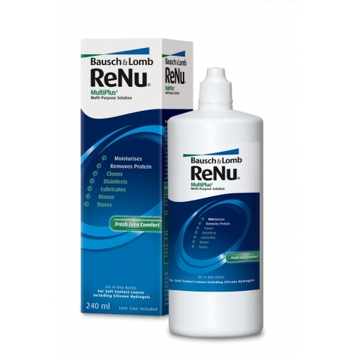 Купить ReNu MultiPlus Раствор для контактных линз флакон 240 мл, Bausch + Lomb [Бауш + Ломб]
