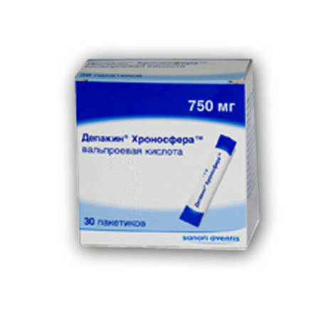 Депакин Хроносфера гранулы с пролонгированным высвобождением для приема внутрь 750 мг пакетики 30 шт.
