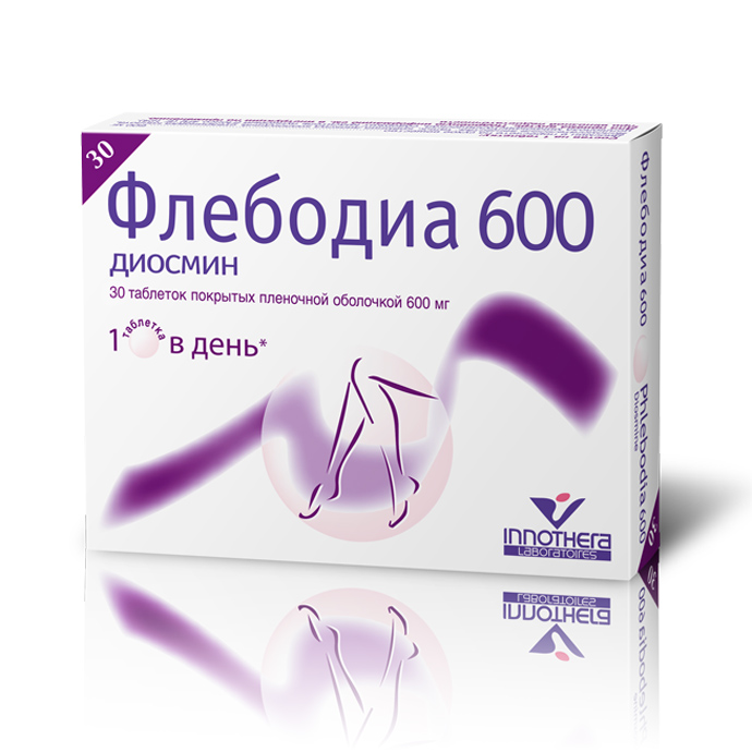 Флебодиа таблетки покрытые пленочной оболочкой 600 мг 30 шт.