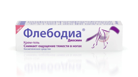 Флебодиа крем-гель для ног 100 мл Флебодиа крем-гель для ног 100 мл
