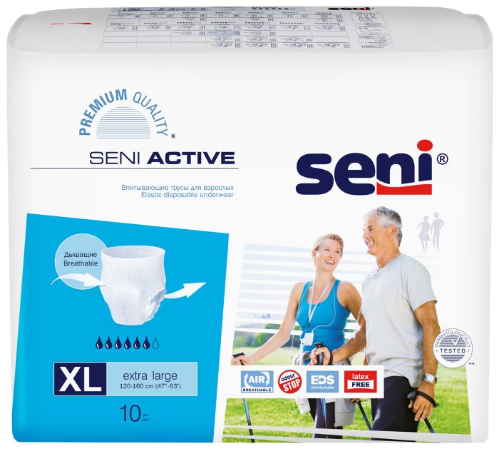 

Seni Active Подгузники-трусики для взрослых р.ExtraLarge 10 шт.