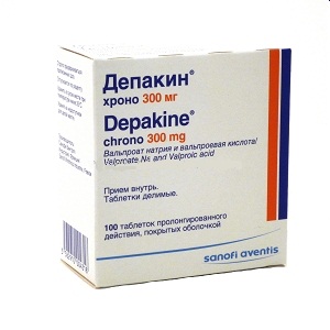 Депакин Хроно таблетки покрытые оболочкой пролонгированного действия 300 мг 100 шт.