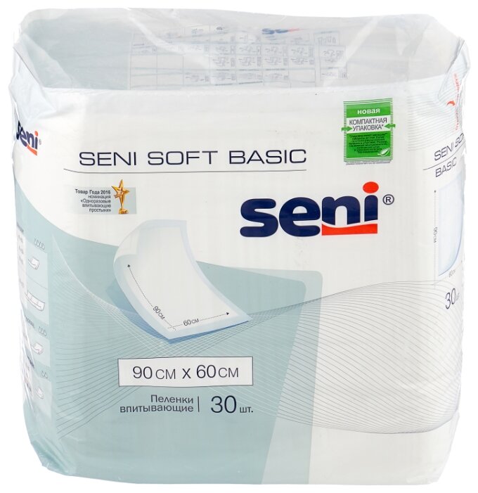 Seni Soft Basic Пеленки для взрослых 90х60 см 30 шт.