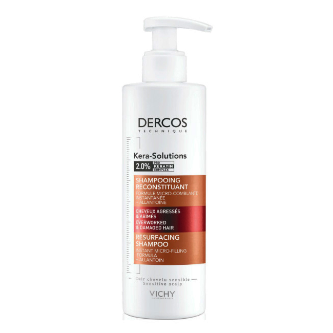 Vichy Dercos Kera-Solutions Шампунь с комплексом Про-Кератин для поврежденных волос 250 мл