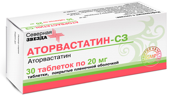 Купить Аторвастатин-С3 таблетки покрытые пленочной оболочкой 20 мг 30 шт., Северная Звезда ЗАО