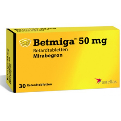 Купить Бетмига таблетки пролонгированного действия покрытые пленочной оболочкой 50 мг 30 шт., Astellas Pharma Inc. [Астеллас Фарма]
