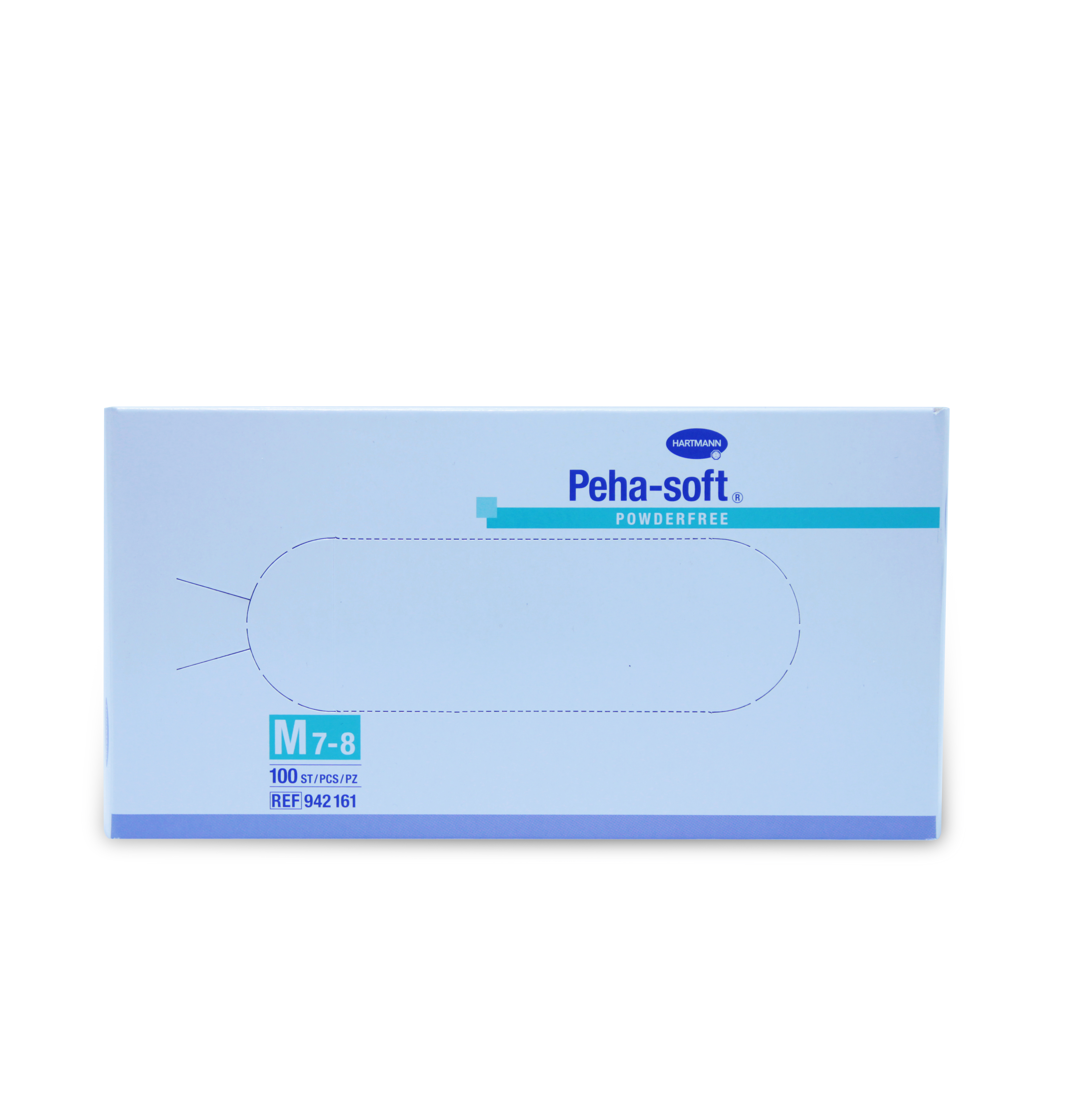 peha-soft Перчатки нириловые нестерильные неопудренные размер m 100 шт. (50 пар)