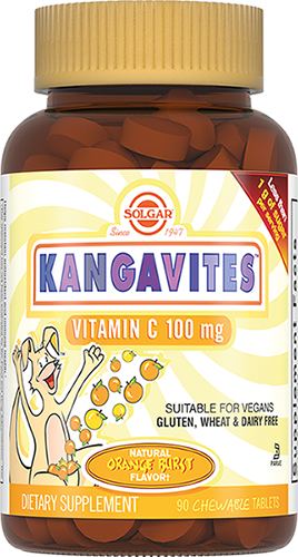 Solgar Кангавитес таблетки жевательные с витамином С 100 мг со вкусом апельсина