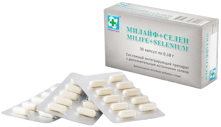 Милайф + селен капсулы 180 мг 30 шт.