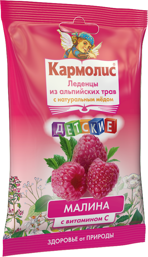 Леденцы с медом и витамином С детские Малина 75 г