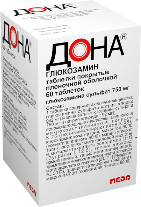 Купить Дона таблетки покрытые пленочной оболочкой 750 мг 60 шт., Rottapharm