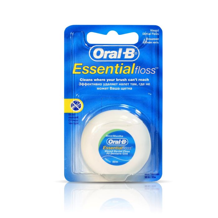 Oral-B Зубная нить Essential Floss вощеная мятная 50 м, Procter & Gamble [Проктер энд Гэмбл]  - купить