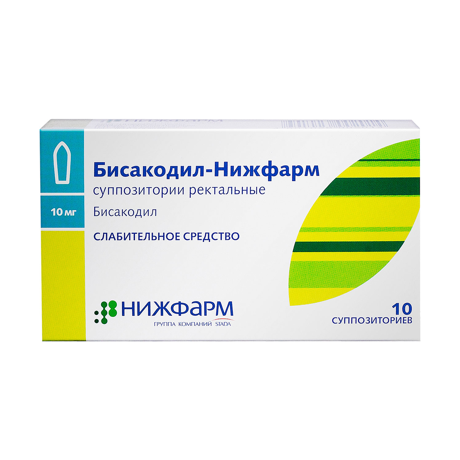 Бисакодил-Нижфарм суппозитории ректальные 10 мг 10 шт.