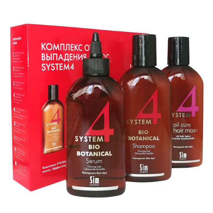 от выпадения волос 3 средства по 200 мл: Терапевтическая маска О,Био-Ботанический шампунь и сыворотка