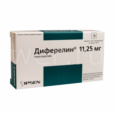 лиофилизат для приготовления суспензии для внутримышечного введения пролонгированного действия 11,25 мг 1 шт. в комплекте в растворителем