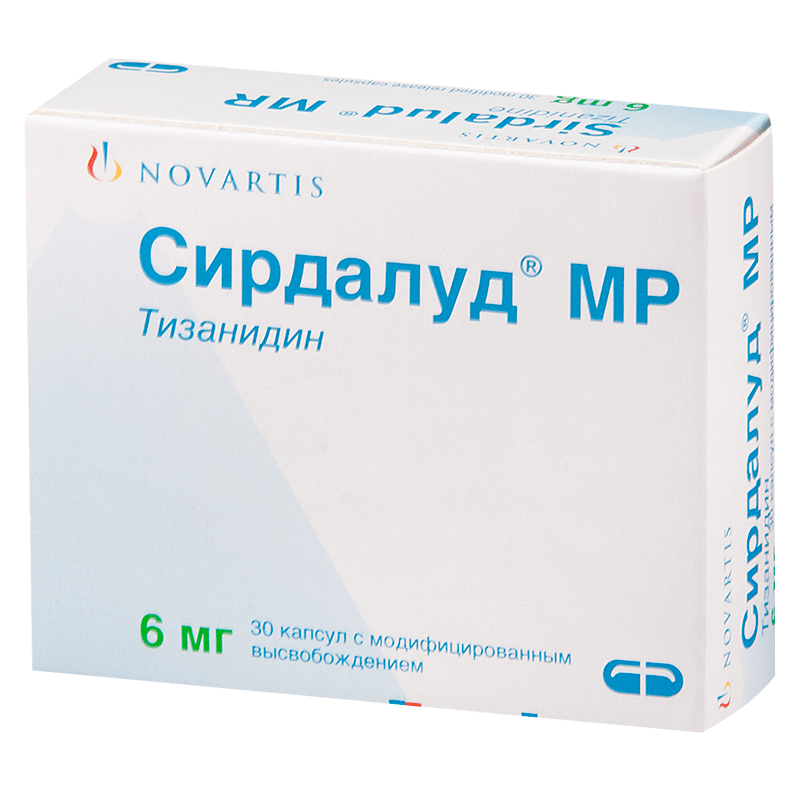 Купить Сирдалуд МР капсулы с модифицированным высвобождением 6 мг 30 шт., Novartis Pharma [Новартис Фарма]